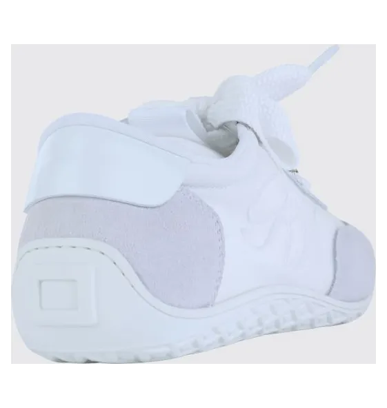 Roger Vivier Viv Low Leather and Fabric Sneakers with Jewel Buckle White 1 (RVW79342810TNM89JH) (2)