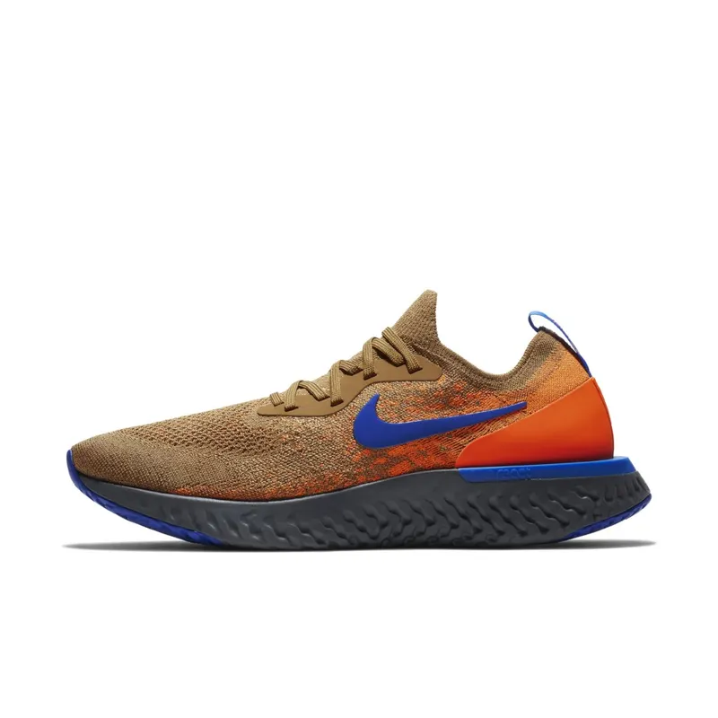 Nike Epic React Flyknit Golden Beige Racer Blue Golden Beige/Racer Blue-Total Orange (AV8068-200)