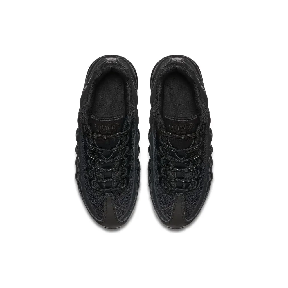 Nike Air Max 95 Black Suede (GS) Black/Black-Black (307565-055)