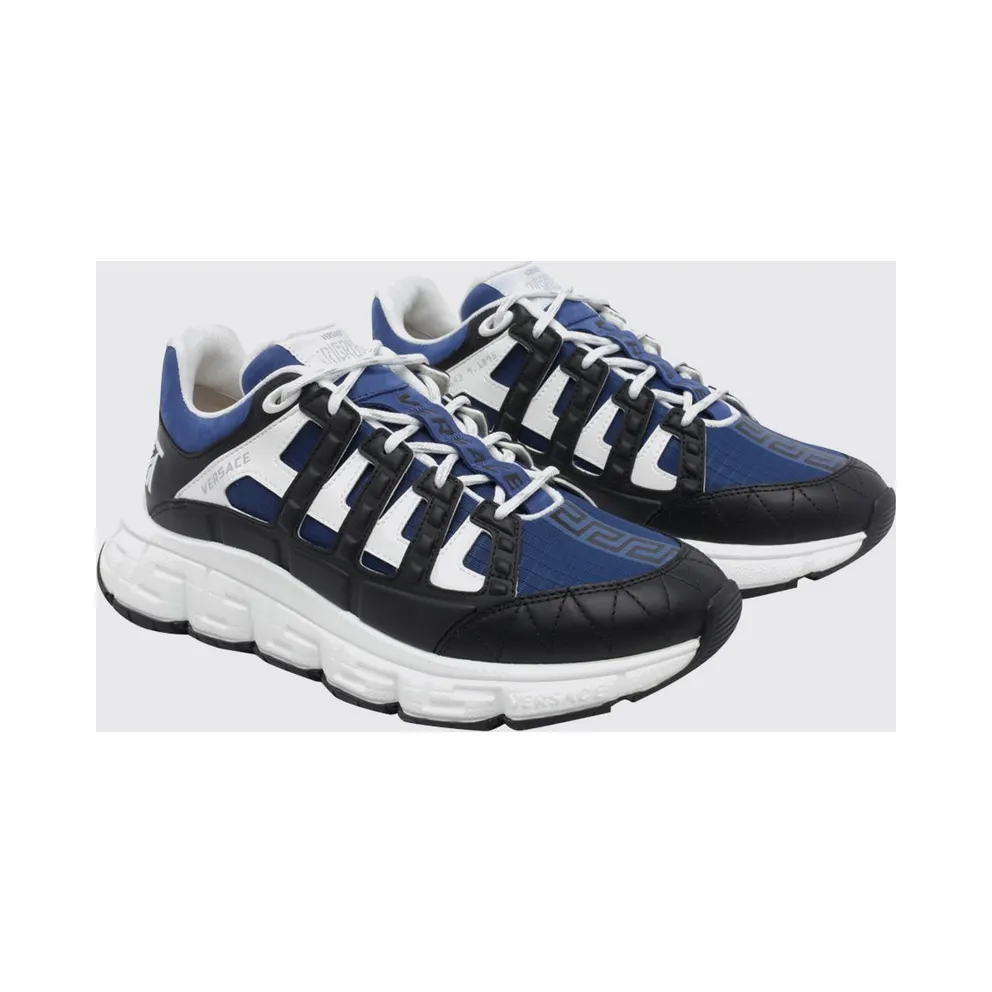 Versace Trigreca Leather and Nylon Blue (DSU80941A166666BJ70)