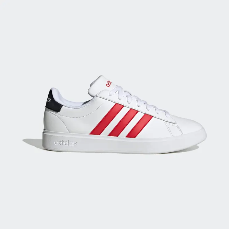Adidas Grand Court Cloudfoam “Cloud White / Better Scarlet / Core Black” (FZ6363)