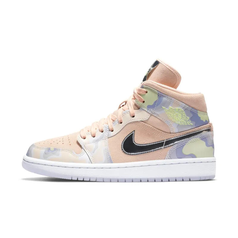 Jordan 1 Mid SE P(HER)SPECTIVE (W) Washed Coral/Chrome-Light Whistle (CW6008-600)