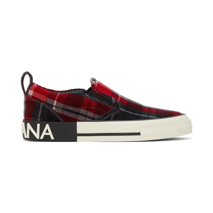 Dolce & Gabbana Red Check Custom 2.Zero Sneakers (CS1900-AQ009)