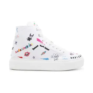 Zadig & Voltaire Zadig&Voltaire High Flash met plateauzool “White” (SWSN00499)
