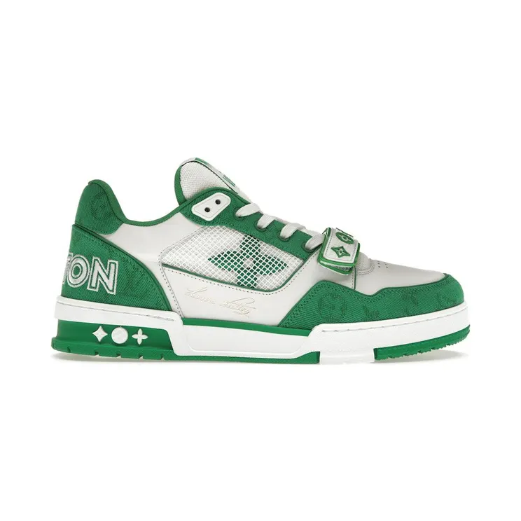 Louis Vuitton Trainer Green Monogram Denim (1ABLY2)
