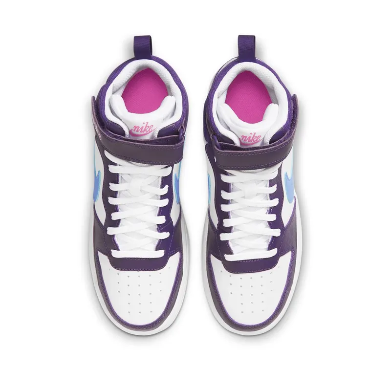 Nike Court Borough Mid 2 White Eggplant Royal Pulse (CD7782-106)