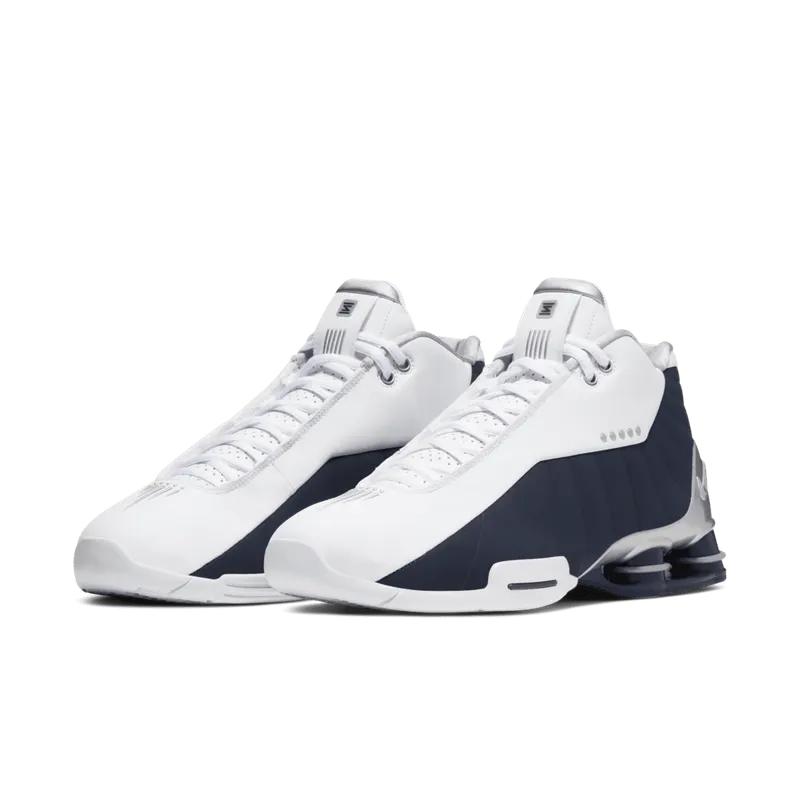 Nike Shox BB4 White Silver Navy White/Metallic Silver-Midnight Navy (AT7843-100)