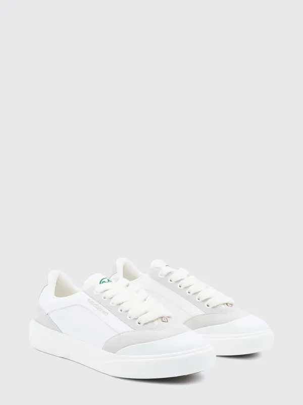 Casablanca Bicolor Leather and Fabric with Round Toe White 1 (APF26SNK02501M)