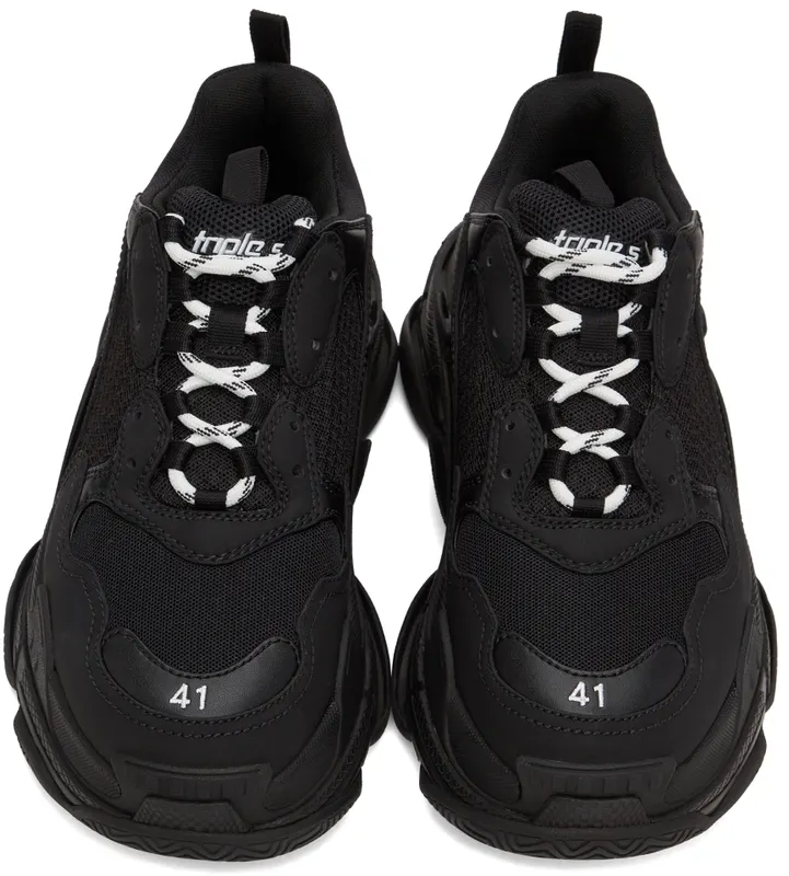 Balenciaga Black & White Triple S Sneaker (534217-W2CA1-1000)