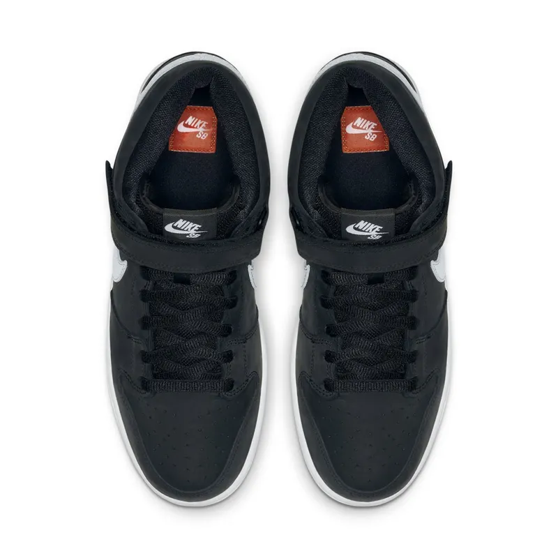 Nike SB Dunk Mid Orange Label Black/White-Black-Gum Light Brown (CD6754-001)