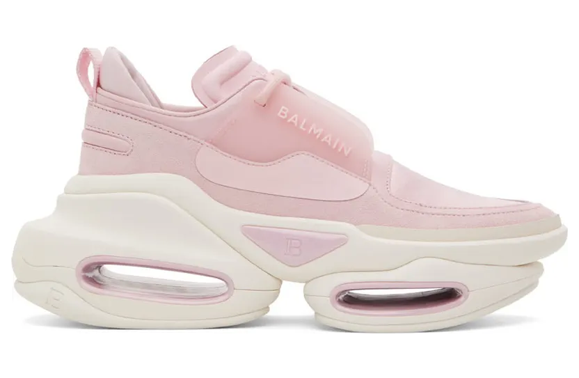 Balmain Pink B-Bold Low-Top (YN1VI541LSWT)