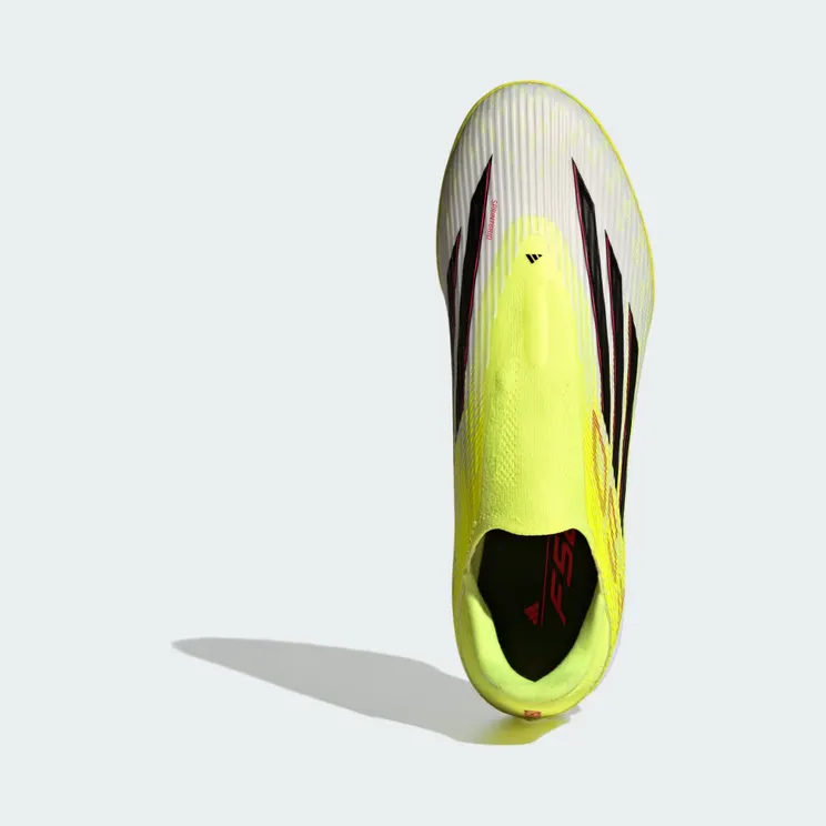 adidas F50 League Laceless Turf Football Boots “Team Solar Yellow 2 / Core Black / Lucid Red” (JR8979)
