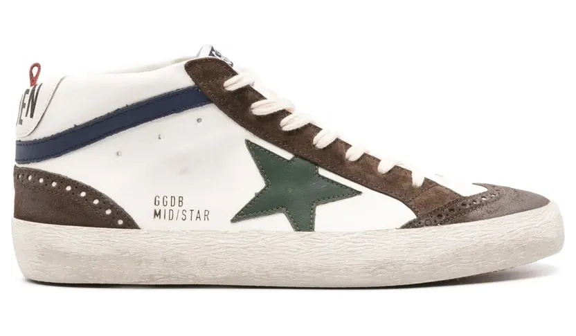 Golden Goose Mid-Star leren sneakers – Wit (GMF00122F005264)