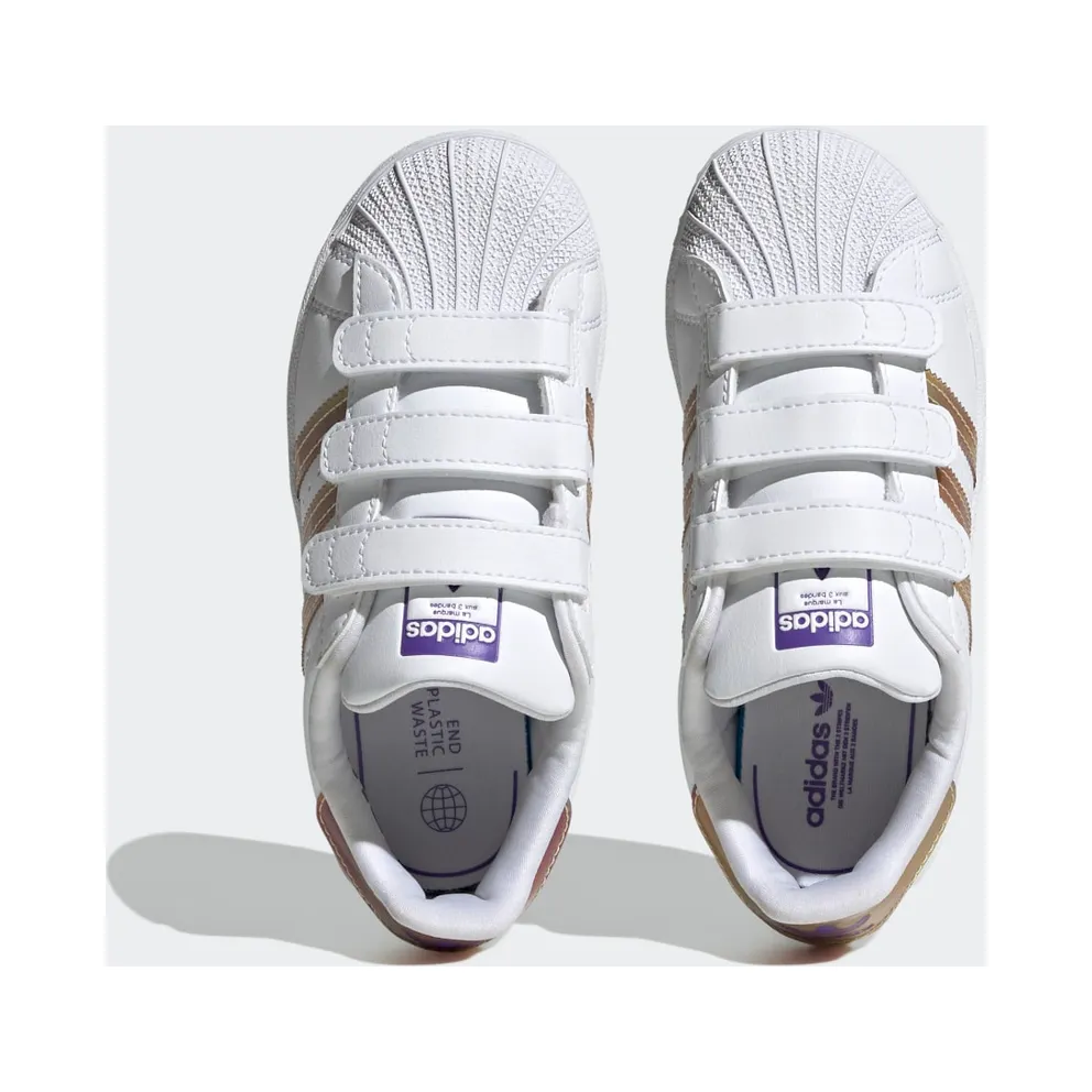 Adidas Superstar Cloud White / Cloud White / Purple Rush (HQ4345)