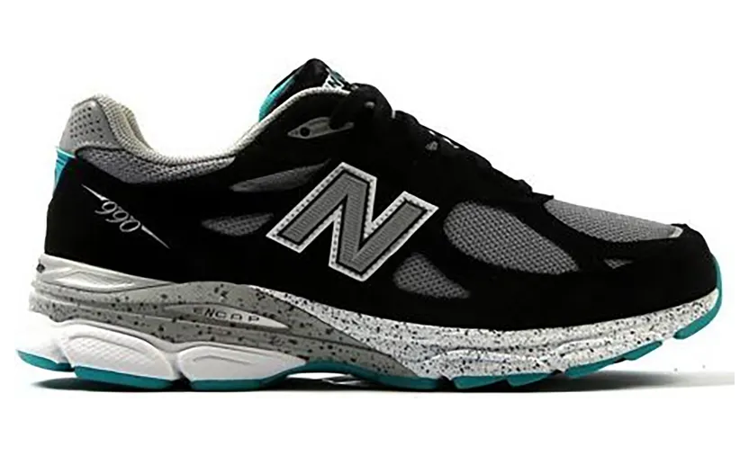 New Balance 990v3 Black Grey Teal