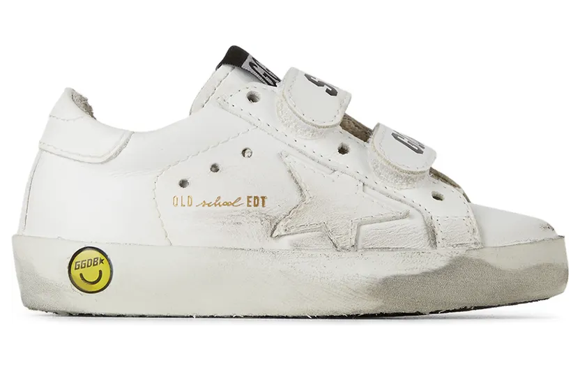 Golden Goose Baby White Old School Velcro Sneakers (GJF00111.F000419.10100)