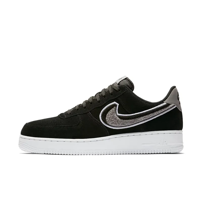 Nike Air Force 1 Low 3D Chenille Swoosh Black Cool Grey Black/White-Cool Grey-White (823511-014)