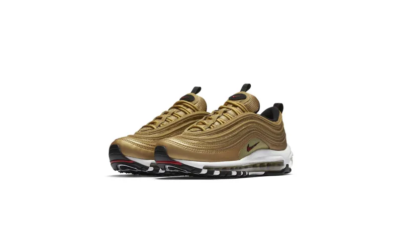 Nike Air Max 97 Metallic Gold (W) (2017/2018) Metallic Gold/Varsity Red-White-Back (885691-700)