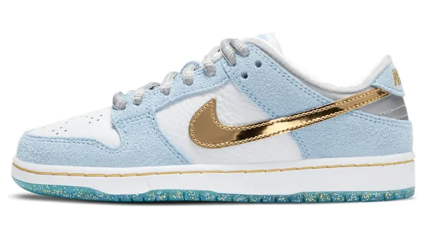 Nike Sean Cliver x Dunk Low SB PS ‘Holiday Special’ White/Psychic Blue/Metallic Gold (DJ2519-400)
