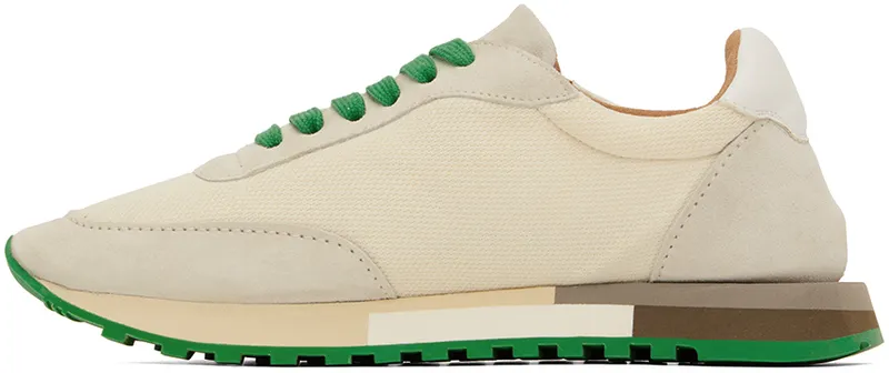 The Row Off-White & Green Owen Sneakers (F1284-W20L25)