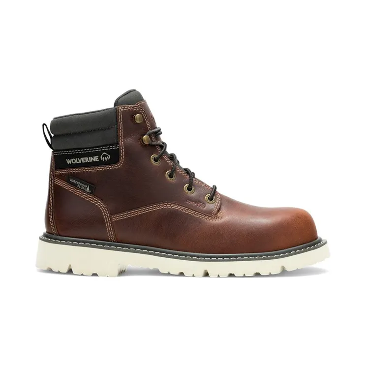 Wolverine Revival Waterproof Composite Toe Boots Rust Brown (W241016)