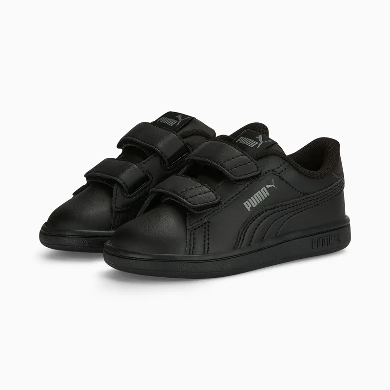 Puma Smash 3.0 Leather V Baby Grey/Black (392034-01)