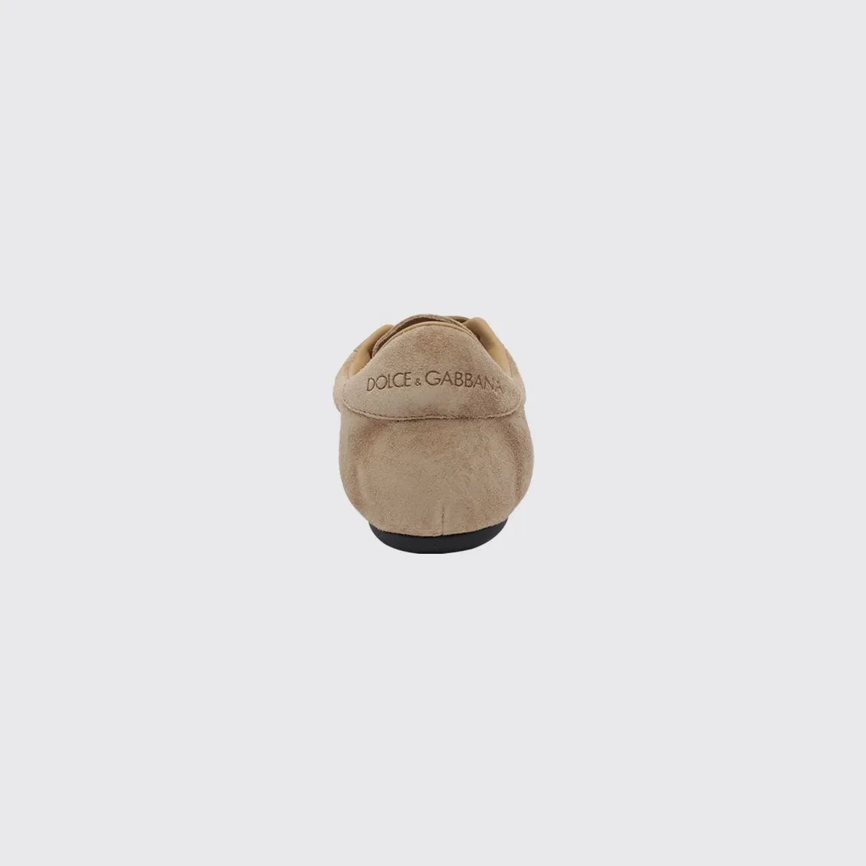 Dolce & Gabbana Suede Low-Top Sneakers with Embossed Logo Beige (CK2485A05818X076) (3)