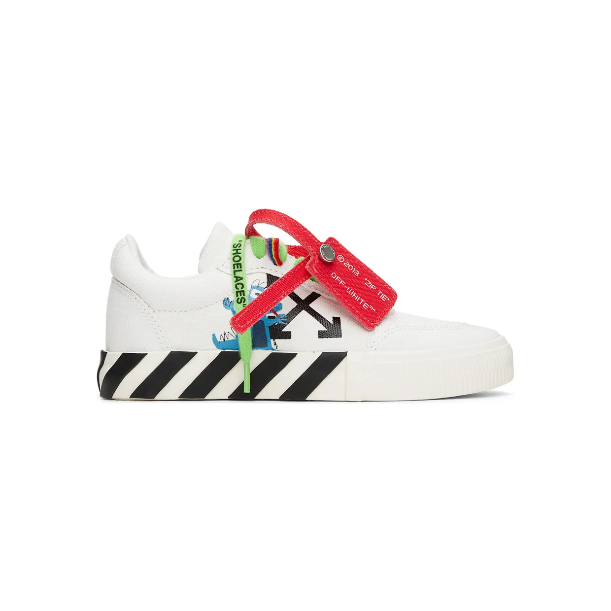 Off-White Kids White Monsters Vulcanized Sneakers (OBIA003F22FAB0010145)