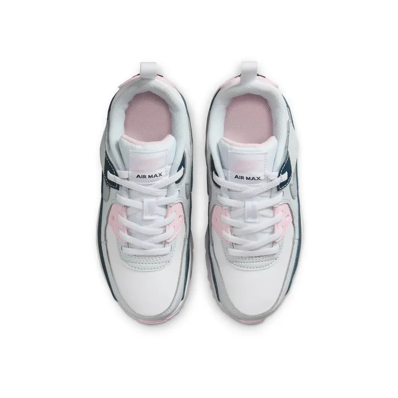 Nike Air Max 90 EasyOn White Pink Foam Armory Navy Wolf Grey (HF6357-104)