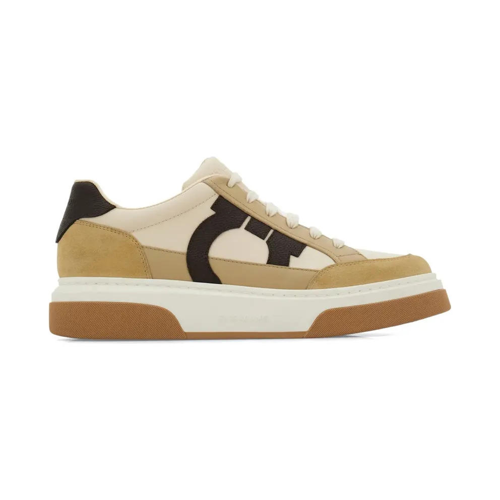 Ferragamo Low-top Gancini – Beige (778891)