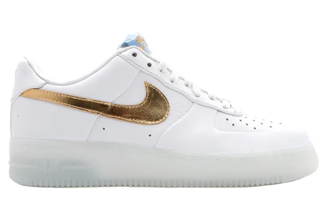 Nike Air Force 1 Low Supreme ‘Rio Ferdinand’ White/Metallic Gold-Unvrsty Bl (352633-171)