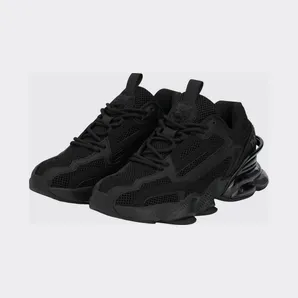 Plein Sport Runner PS Thunder Mix Low-Top Mesh Sneakers with Notched Sole Black (SAESUSC0750STE003N0202)