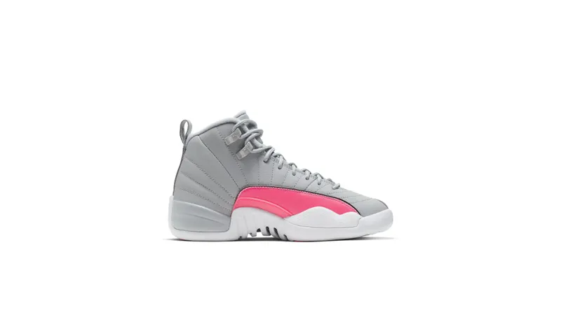 Jordan 12 Retro Wolf Grey Racer Pink (GS) Wolf Grey/Racer Pink-Black (510815-060)