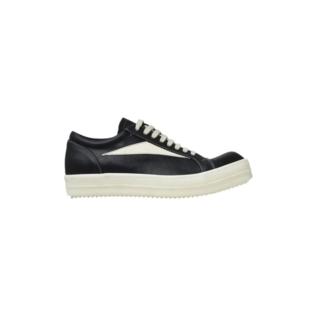 Rick Owens Leather Jumbolace Low Sneaks Milk (RO01E7883 LLPPW2 1111)