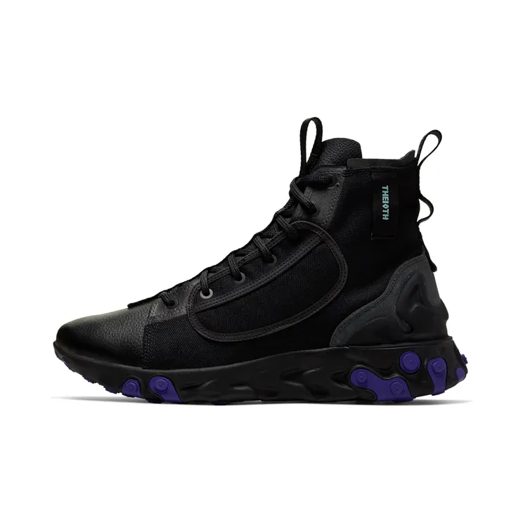 Nike React Ianga Triple “Black / Anthracite / Court Purple / Light Aqua” (AV5555-002)