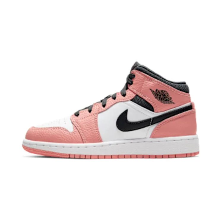 Air Jordan 1 Mid GS Pink Quartz – “Pink Quartz / White / Dark Smoke Grey” (555112-603)