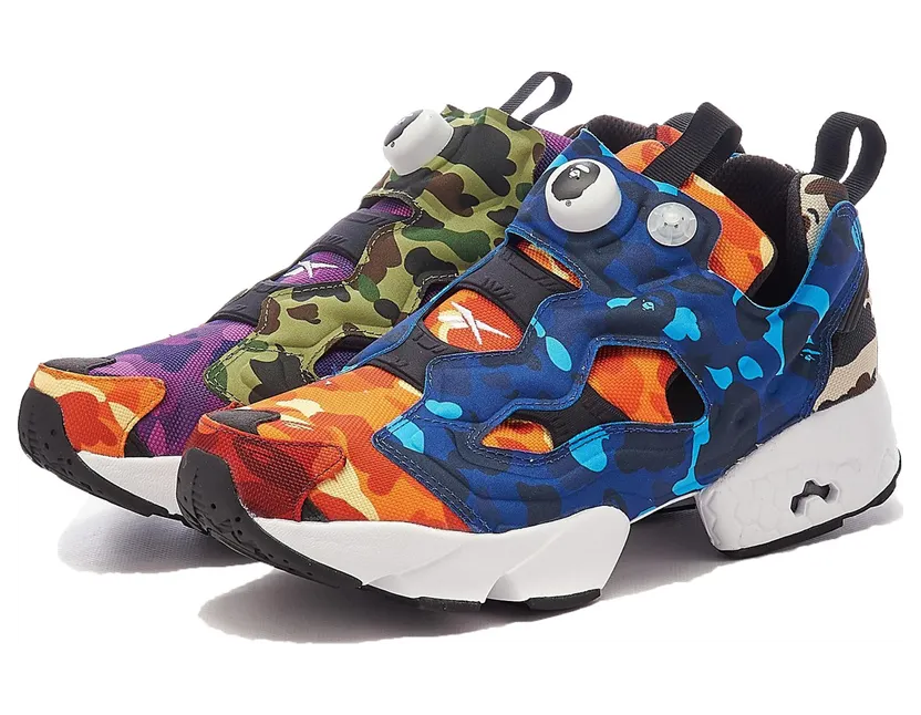 Reebok Bape Instapump Fury OG Shoes White / Black / Black (Q47370)