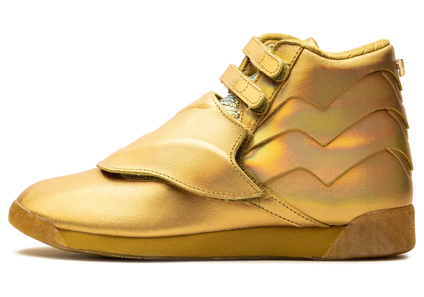Reebok Freestyle Hi DC Wonder Woman Gold (W) Gold Metallic/Gold Metallic-Excellent Red (Other Brands Reebok)