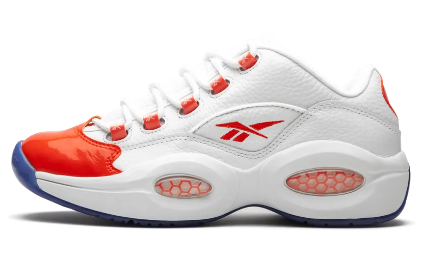 Reebok Question Low Patent Toe Orange White/Vivid Orange-Reebok Ice (Other Brands Other)