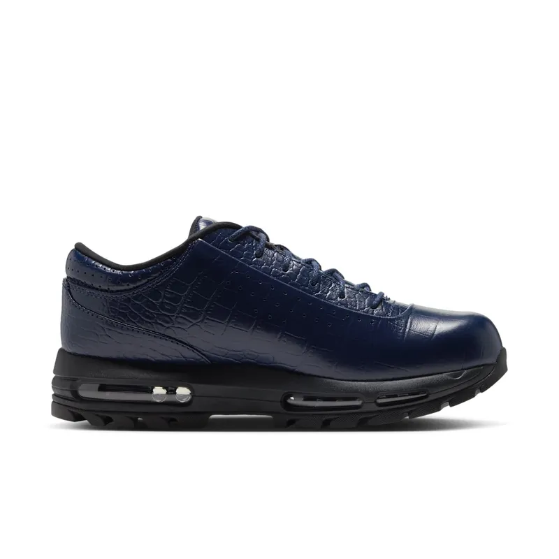 Nike Air Max Goadome Low “Midnight Navy” (IV4517-400): een wandelzool onder krokoleer (3)