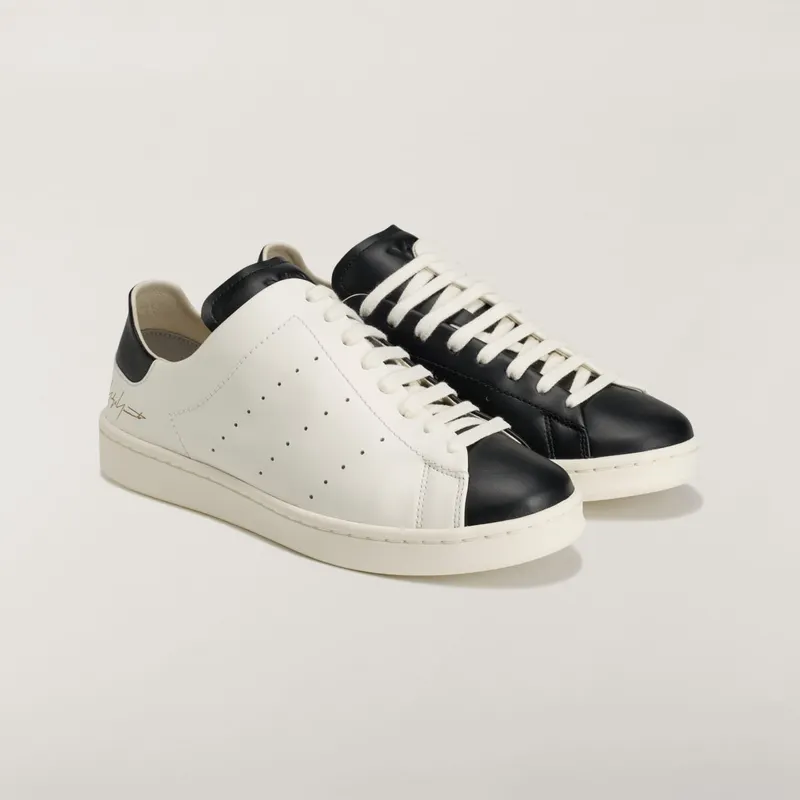 Adidas Y-3 DIAGONAL STAN SMITH Sports Shoes Off White / Off White / Black (KZ9072)