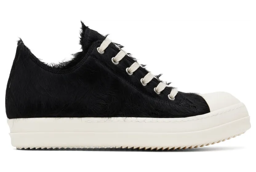 Rick Owens Black Fur Sneakers (RR02B2891 LHL)