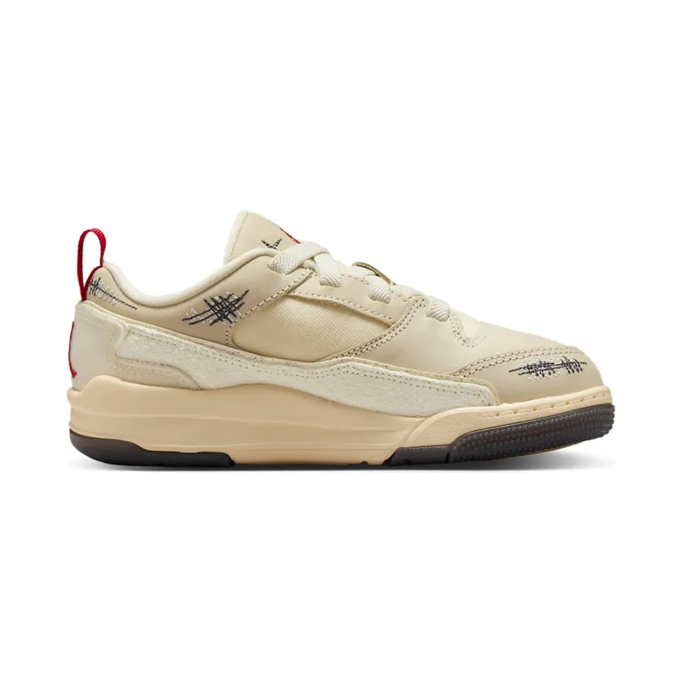 Jordan Flight Court Who Decides War “Coconut Milk / Muslin / Off-Noir / Varsity Red” (HQ2960-100)
