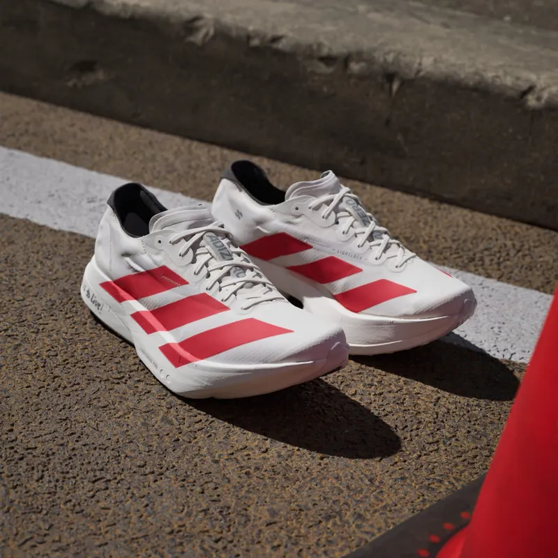 Adidas Adizero Adios Pro 4 Off White / Better Scarlet / Core Black (JR6363)