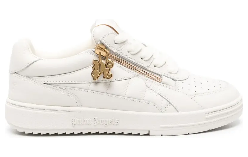 Palm Angels University leren “White” (PWIA049S24LEA0010101)