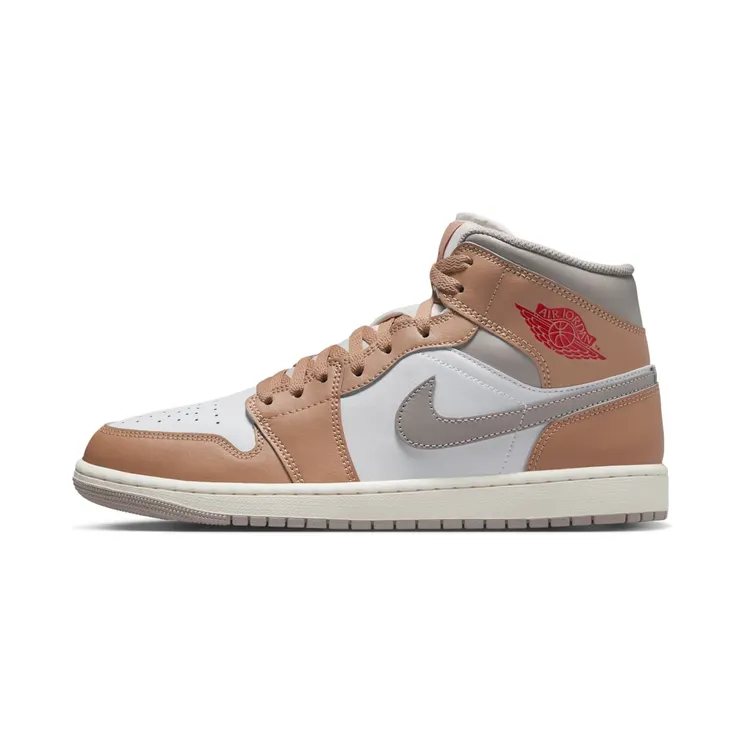 Air Jordan 1 Mid “Hemp / White / College Grey / Fire Red” (DQ8426-200)