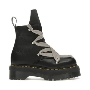 Dr. Martens 1460 Quad Leather Sole Pentagram Jumbo Lace Boot Rick Owens Black (DW02B3803 7001 09)