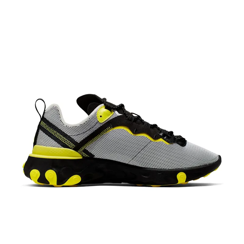Nike React Element 55 Dynamic Yellow Pure Platinum/Dynamic Yellow-Vast Grey-Black (CK1686-001)