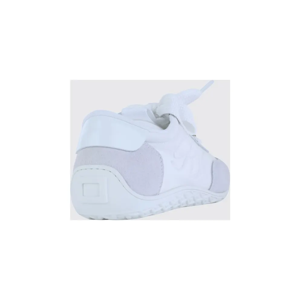 Roger Vivier Viv Low Leather and Fabric with Jewel Buckle White 1 (RVW79342810TNM89JH)