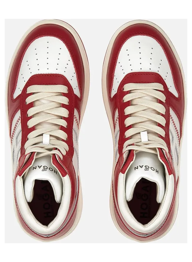 Sneakers Hogan H630 High Top White Red (HXW6300EU40R37958X) (3)